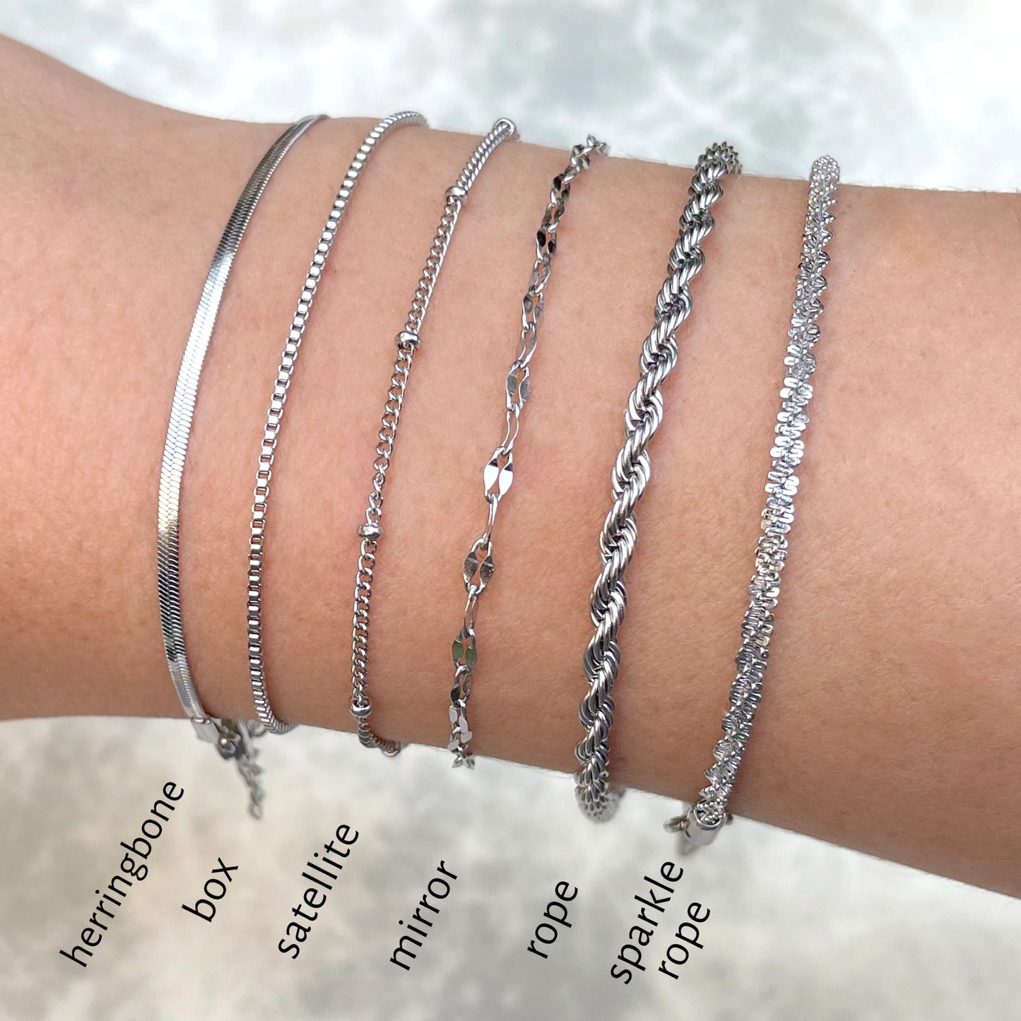 Dainty Silver Stacking Bracelets * PRE ORDER