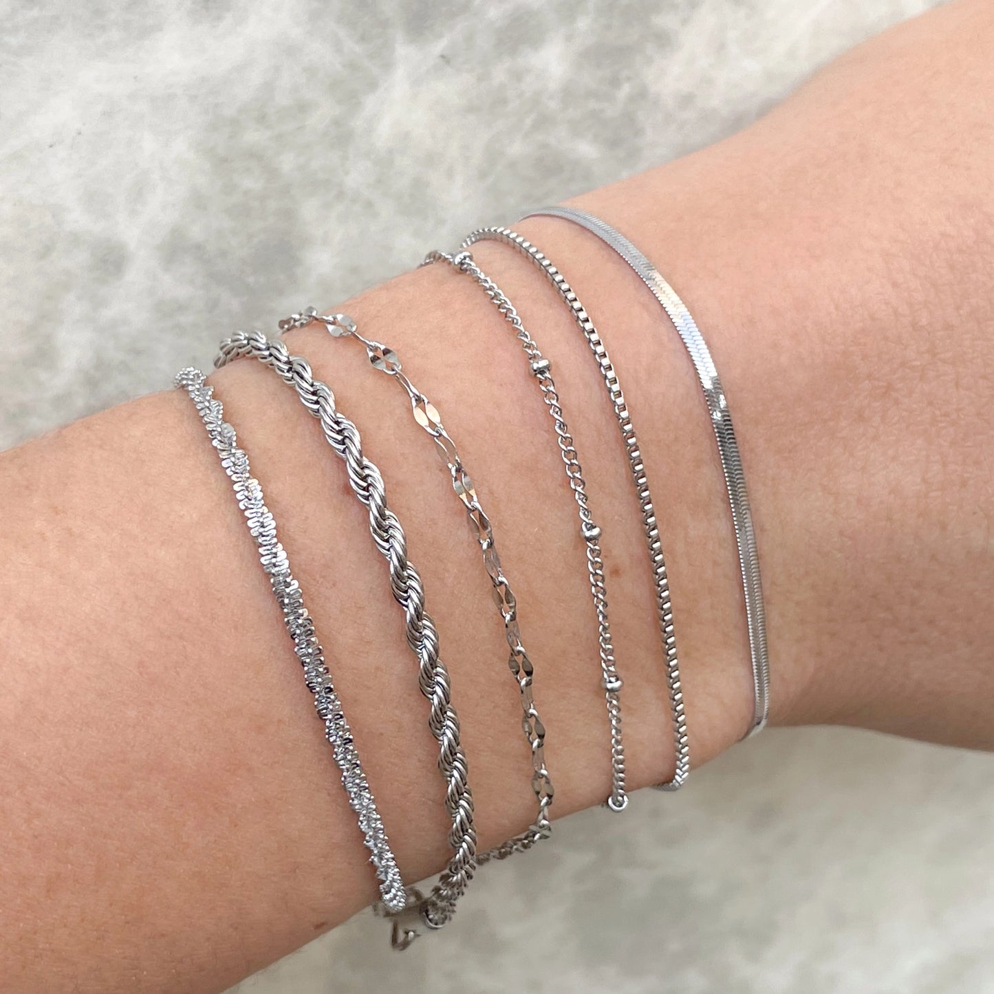 Dainty Silver Stacking Bracelets * PRE ORDER