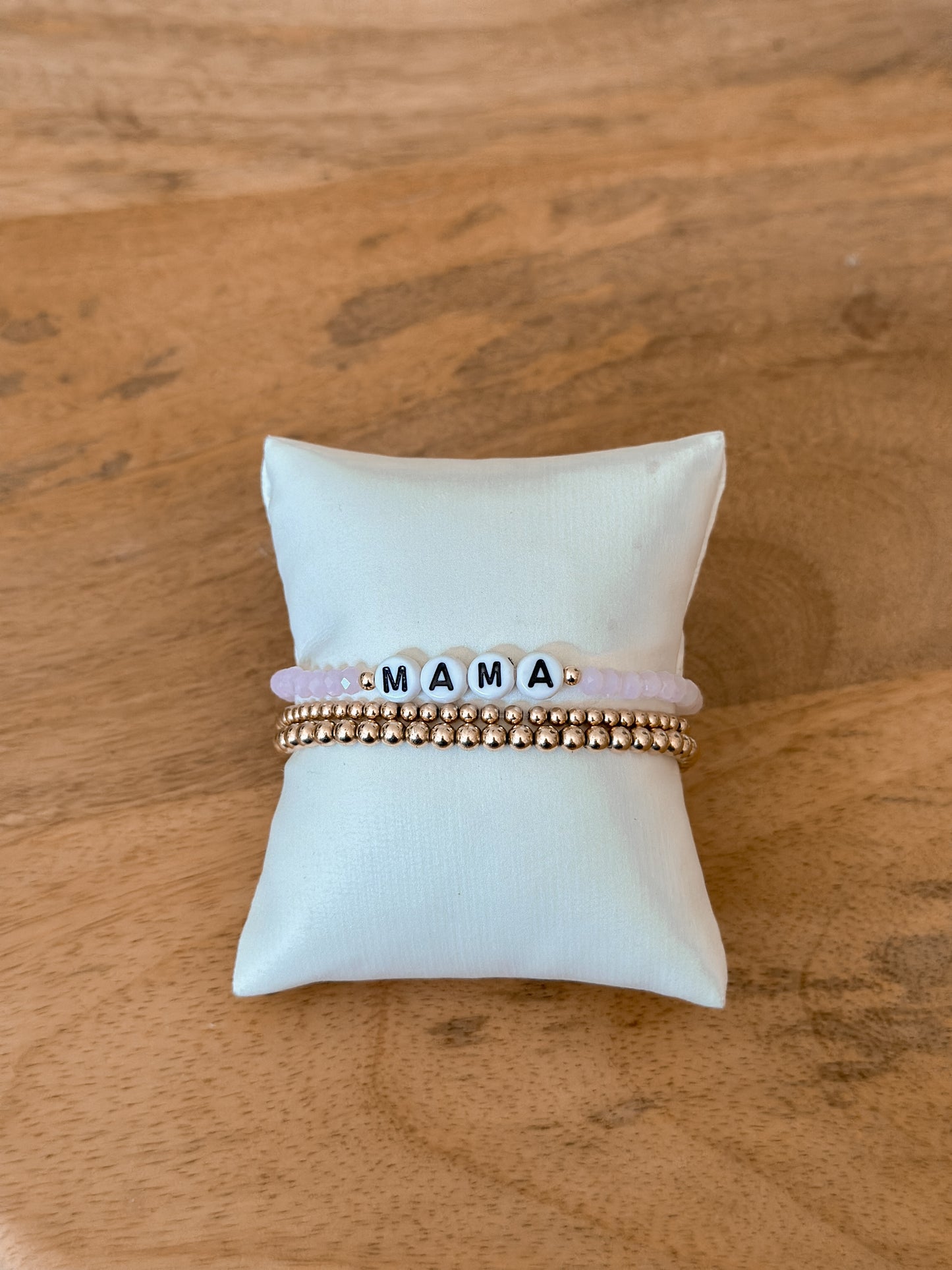 Custom Glass Bracelet | Frosted Pink