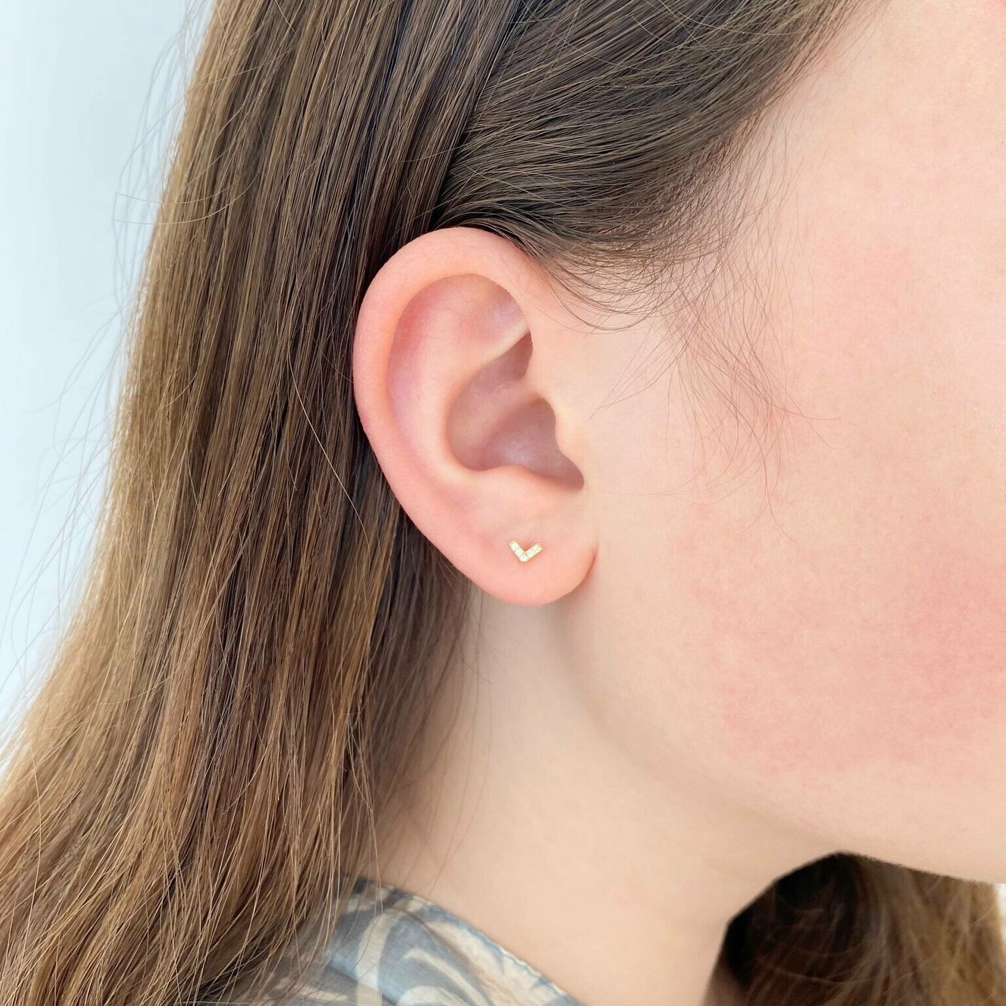 Mini Chevron Studs