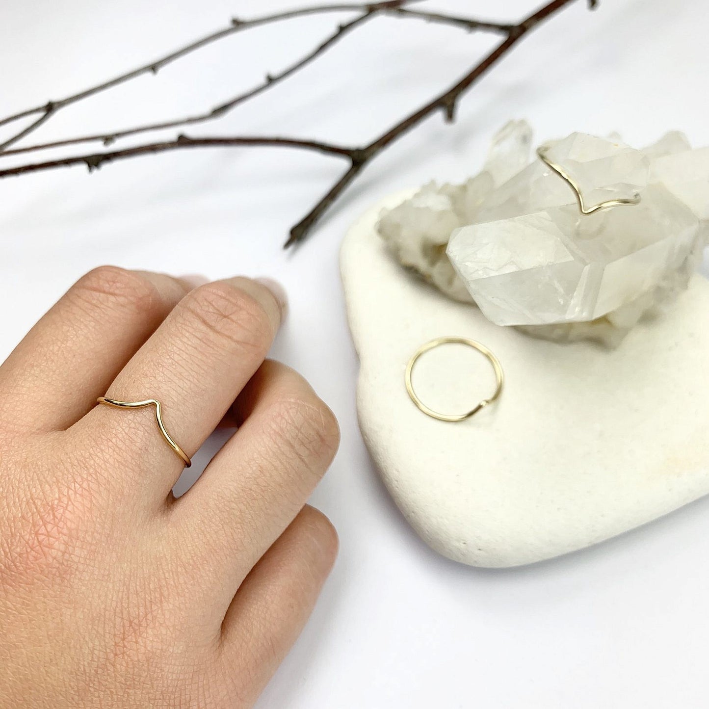 Chevron Stacking Ring