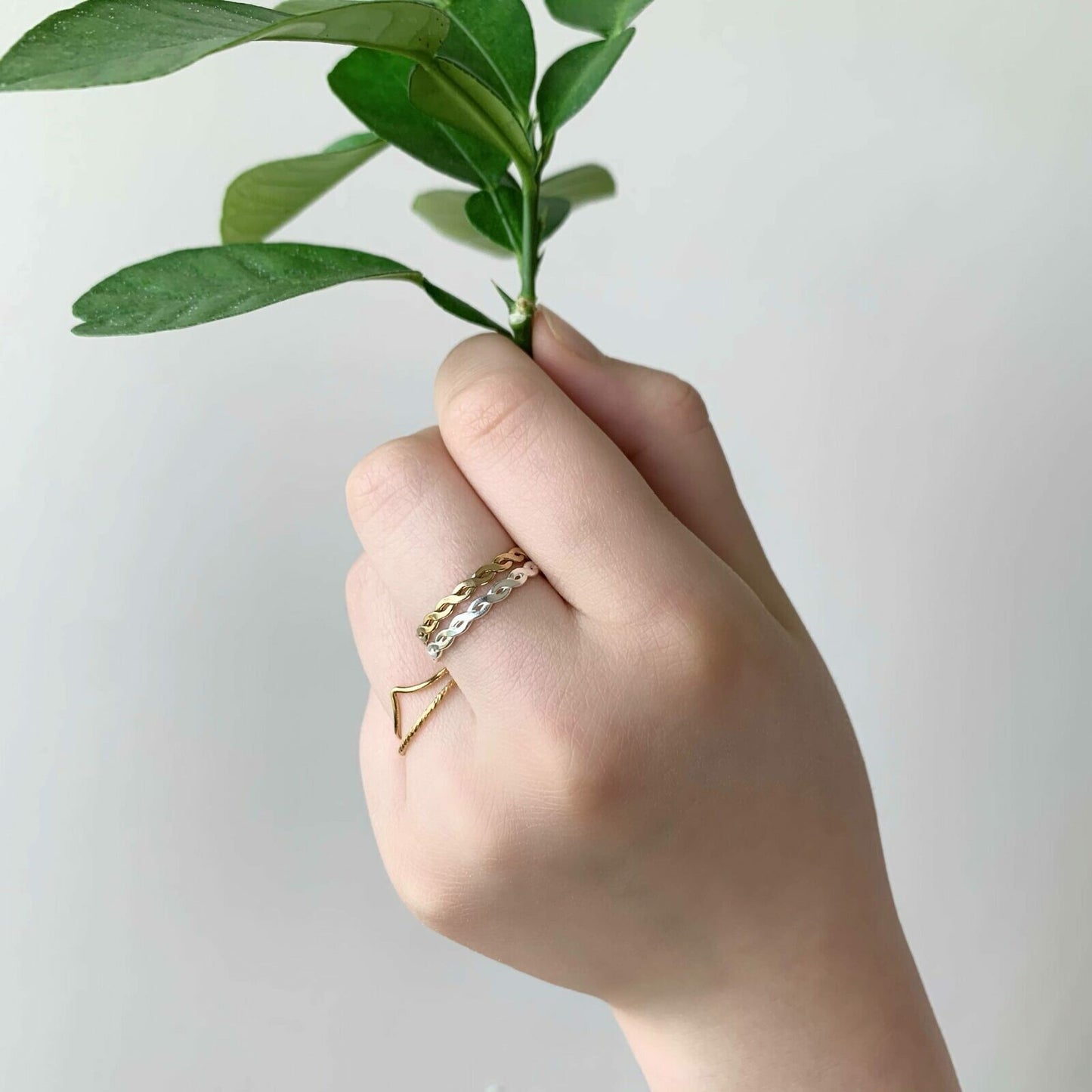 Chevron Stacking Ring