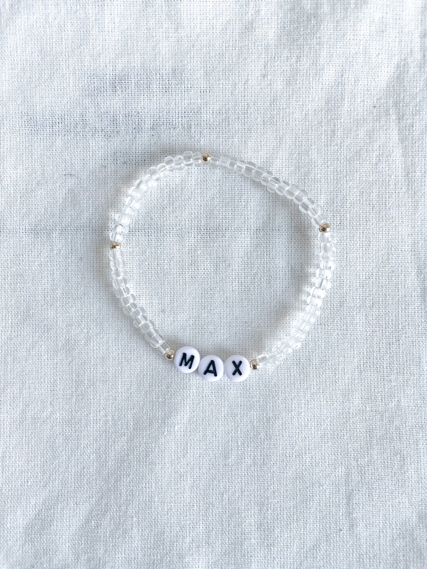 Custom Seed Bracelet | Clear