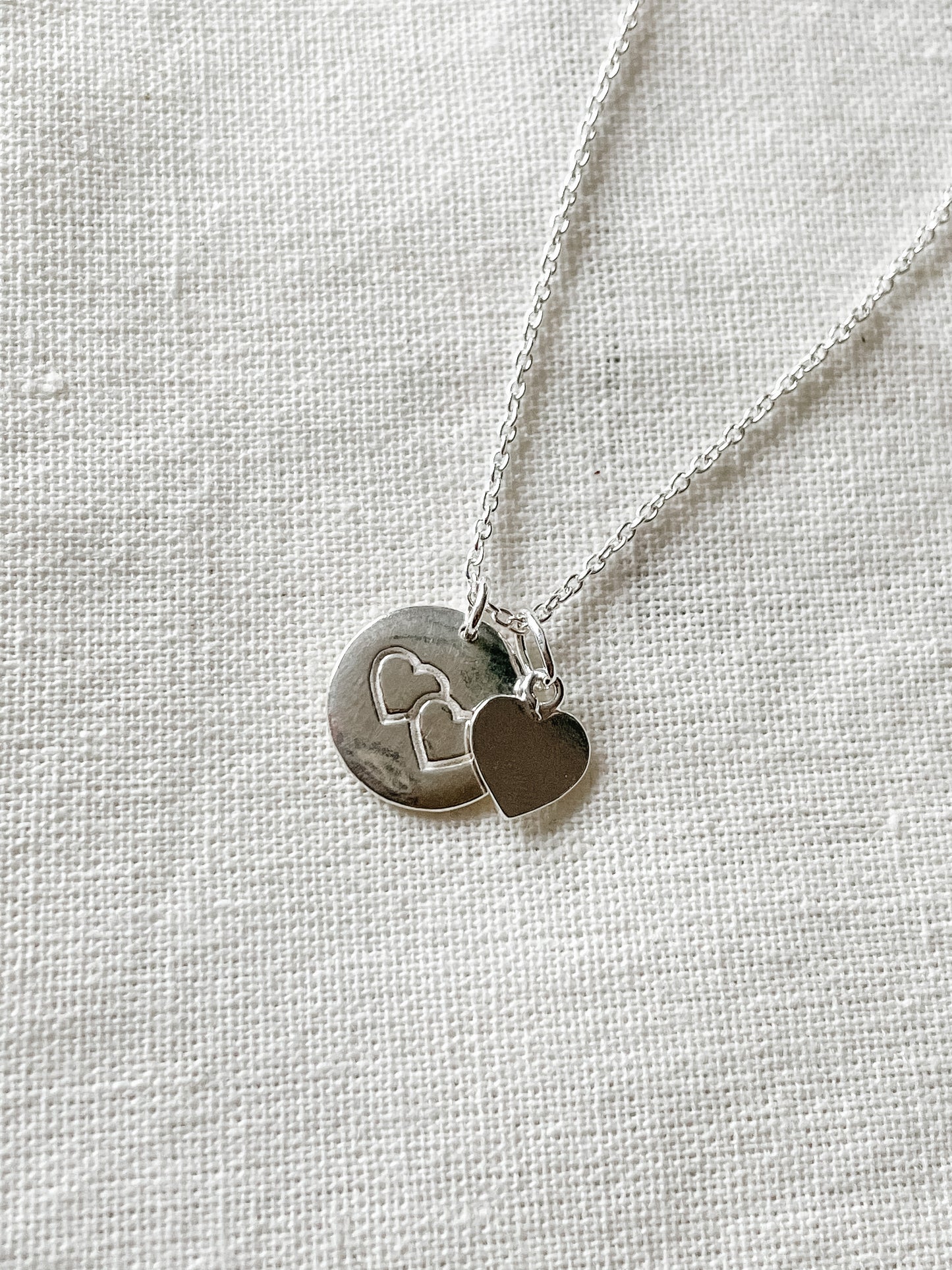 Full Heart Coin Necklace