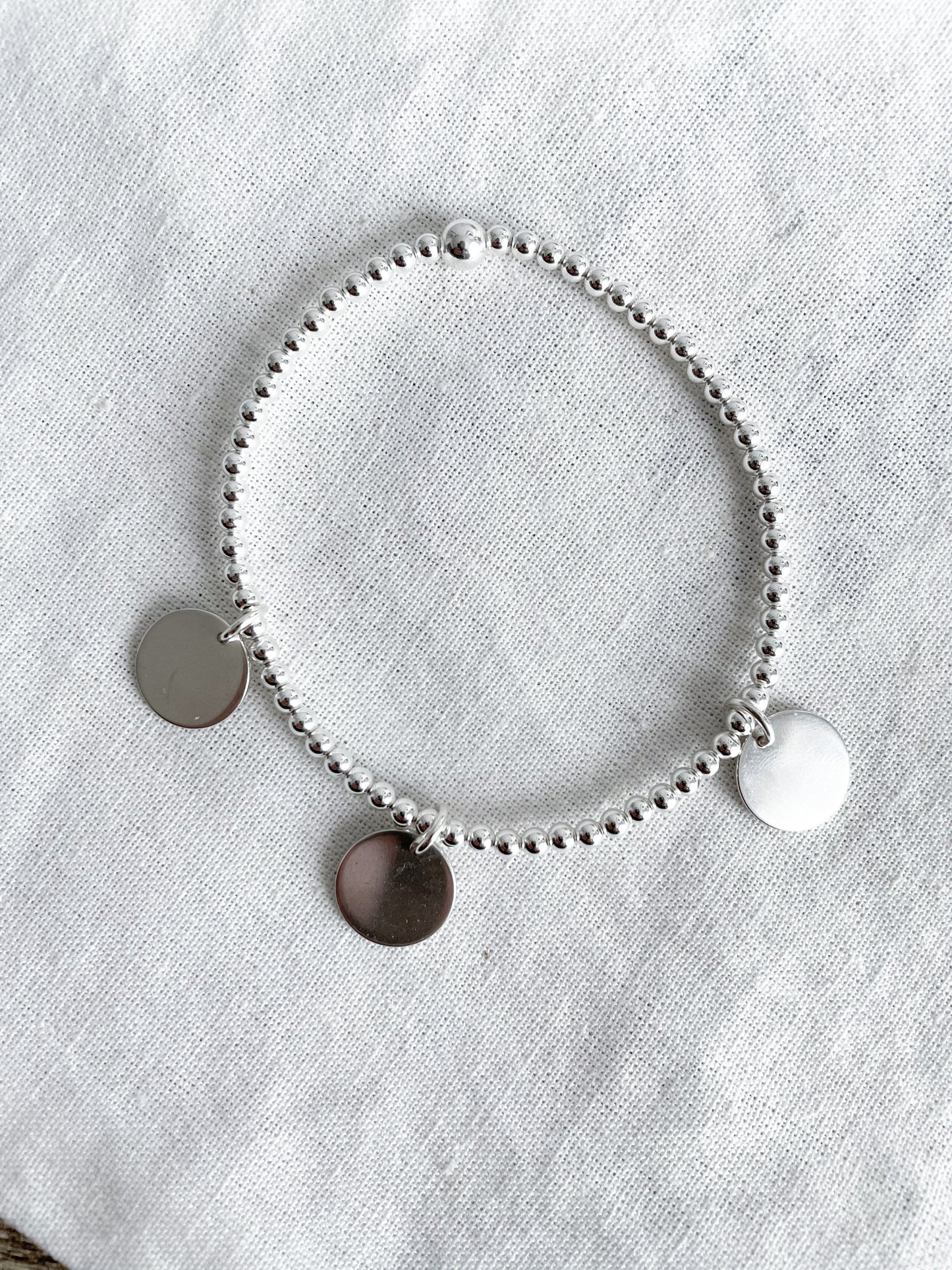 Coin Initial Bracelet
