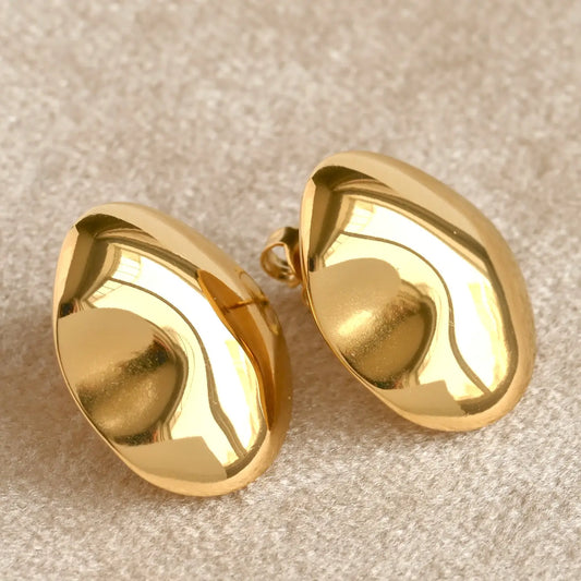 Sculpted Oval Earrings