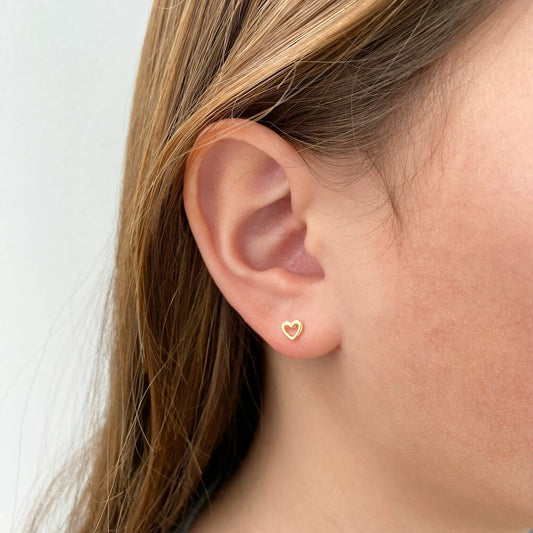 Cookie Cutter Heart Studs