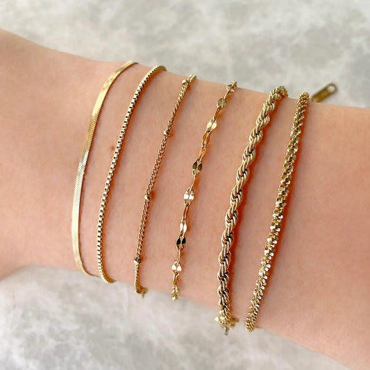 Dainty Gold Stacking Bracelets * PRE ORDER