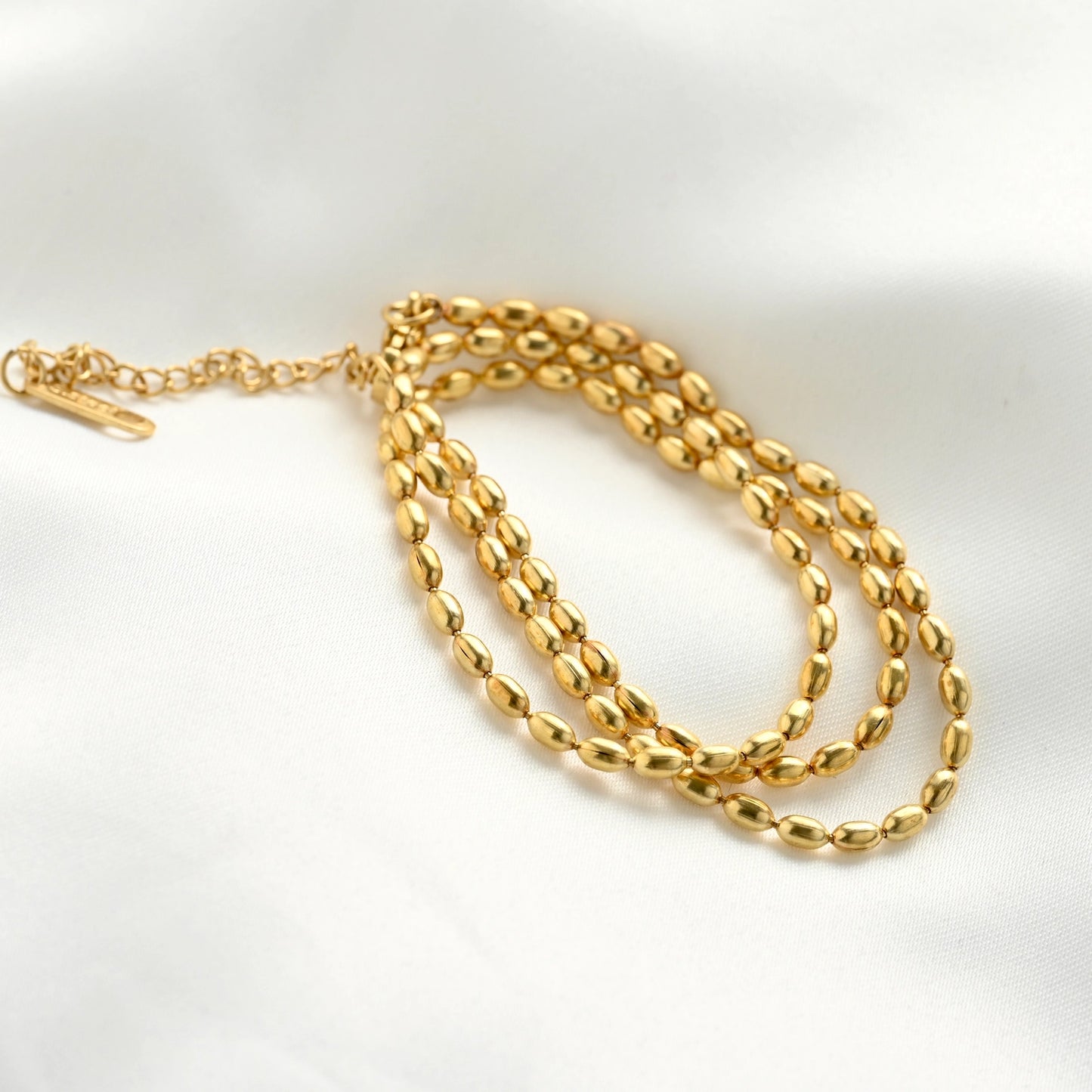Oval Beaded Chain Necklace
