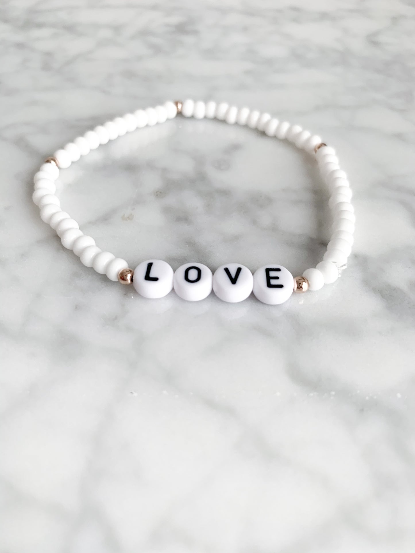Custom Seed Bracelet | Classic White