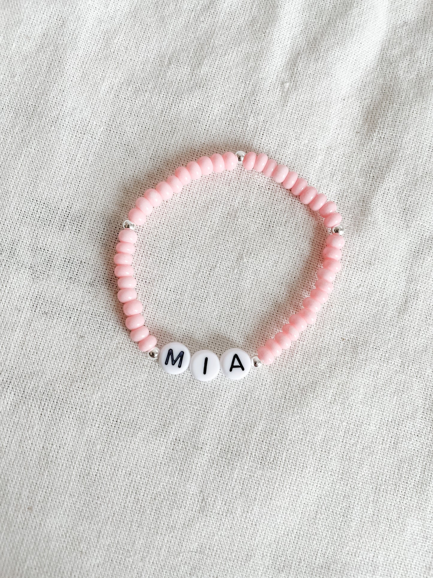 Custom Seed Bracelet | Pale Pink